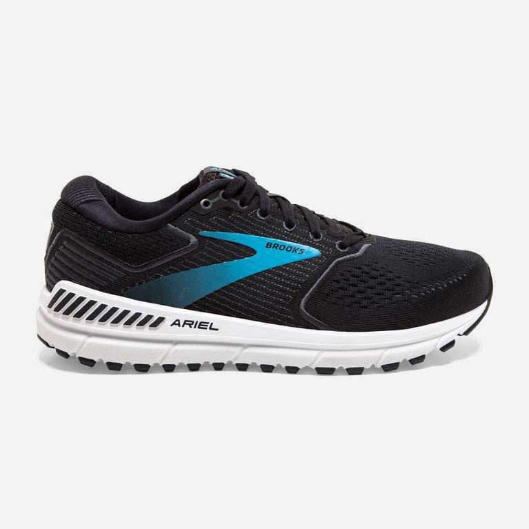 Brooks Ariel '20 Womens Road Running Shoes - Black/Ebony/grey Charcoal/Blue - Philippines (631572QWG